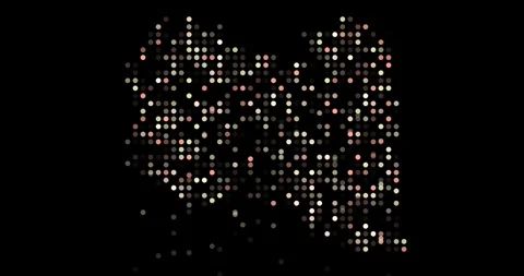 Colorful Circles Falling to Form Libya Map Silhouette Animation Stock Footage 314893620