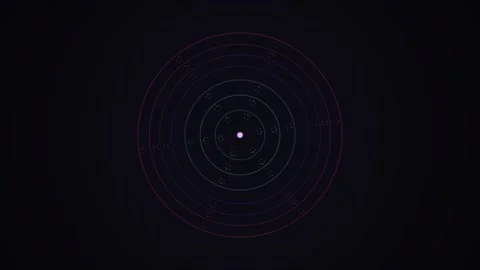 Colorful circles form a pattern on a dark background Stock Footage 336994421