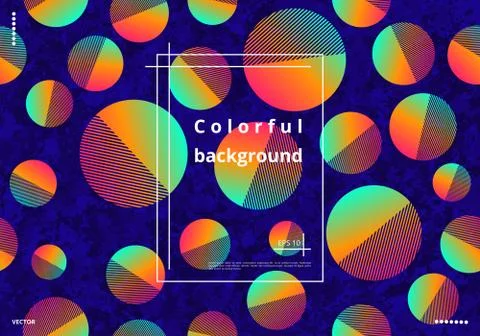 Colorful circles with gradient Stock Illustration