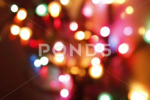 Colorful Circles Of Light Abstract Background