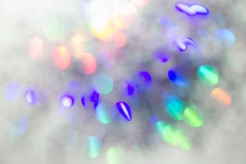 Colorful circles of light abstract background. Holiday texture. Glitter Stock-Fotos