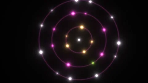 Colorful circles of light moving in a rhythmic pattern Stock Footage 339515046