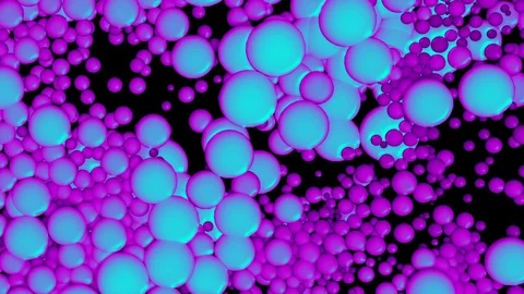 Colorful Circles Loop Background. 3D Bubbles Stock Footage 111201314