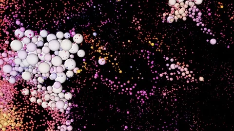 Colorful Circles Loop Background. 3D Bubbles Vidéo 111203877