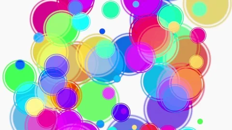 Colorful circles move up. Seamless loop Stock Footage 113945184