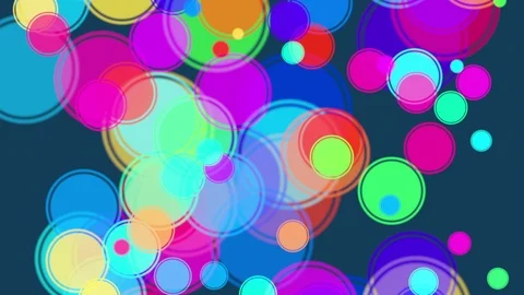 Colorful circles move up. Seamless loop Stock Footage 113993360