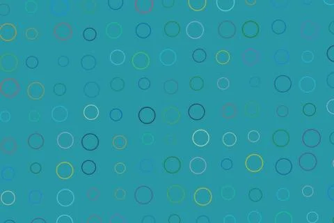 Colorful circles pattern on blue background for design Stock Photos