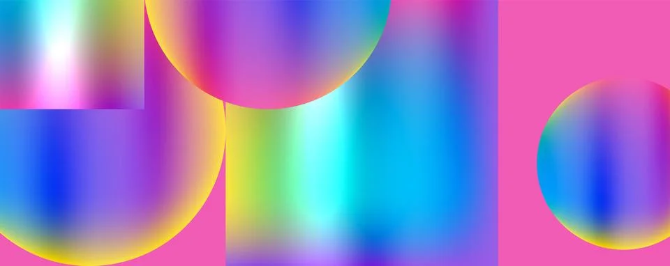 Colorful circles on pink background create a symmetrical and vibrant pattern Stock Illustration