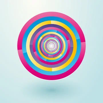 Colorful circles revolves to lost Ilustración de archivo
