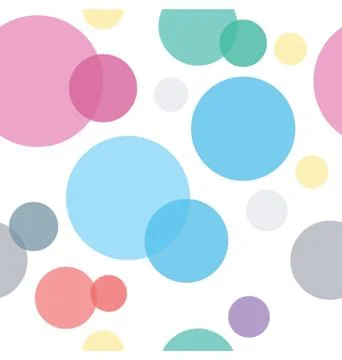 Colorful Circles Seamless Geometric Pattern Stock Illustration