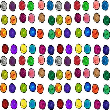 Colorful circles seamless pattern background Illustrazione stock