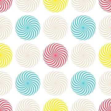 Colorful circles seamless pattern, vector illustration Stock Illustration