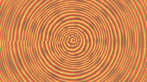 Colorful circles show patterns in bright lines on a flat surface Stockillustratie