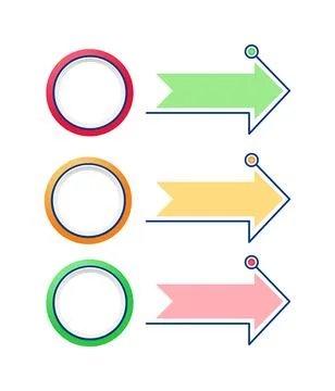 Colorful circles vector infographic elements set Illustrazione stock