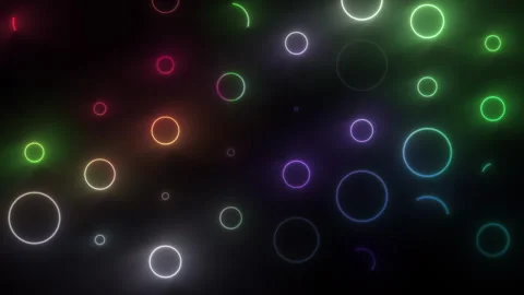 Colorful Circles In A Wave Pattern VJ Loop Stock Footage 310519816