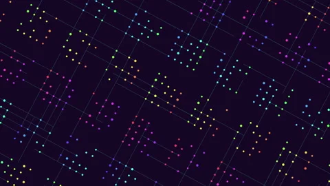 Colorful circuit board pattern on black background 스톡 동영상 279590921