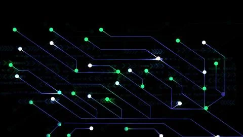 Colorful circuit board pattern internet connection technology illustration .. Illustrazione stock