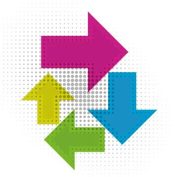 Colorful circular arrow Stock-Illustration