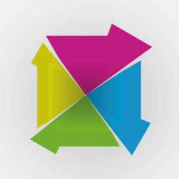 Colorful circular arrow Stock Illustration