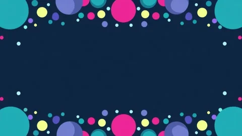 Colorful circular border frame with copy space text overlay, abstract stop .. 库存影片 342046160