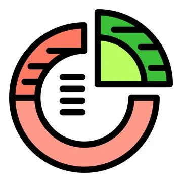 Colorful circular chart representing data analysis and business strategy Stock Illustration