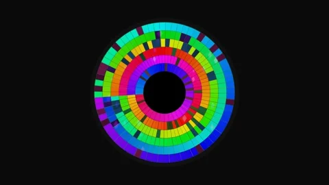 Colorful circular data visualization shows patterns and trends clearly Stock Footage 337926367