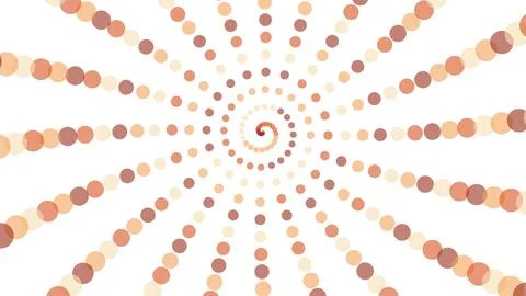 Colorful circular dot pattern with spiral design 库存插图