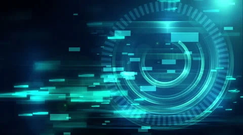 Colorful circular geometric grid  and blur abstract background Video stock 46768490