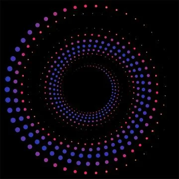 Colorful Circular Halftone Dots Pattern Background Illustrazione stock