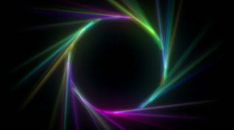 Colorful circular light effects Stock Footage 52673830