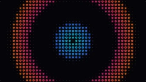Colorful circular light pattern on a dark background with vibrant hues Stock Footage 340188422