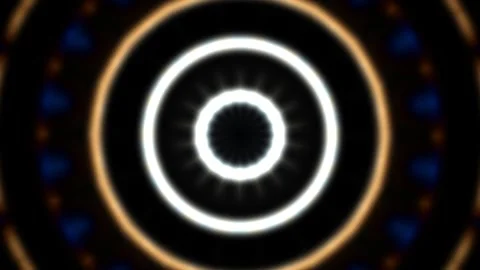 Colorful circular light pattern is moving and changing Stock Footage 338029538