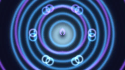 Colorful circular light waves for vj loop and live visuals Stock Footage 340556178