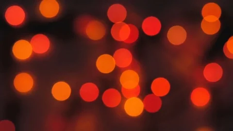 Colorful circular  lights on black background - bokeh Stock Footage 82261849