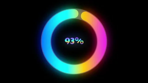 Colorful circular loading animation with rainbow glowing indicators Stock-Footage 325741770