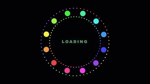 Colorful Circular Loading Animation with Rainbow Dots on Black Background Stock Footage 342319623