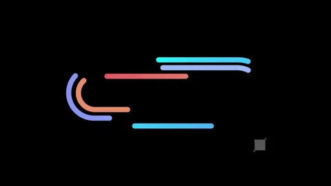 Colorful circular loading animation with rotating segments on a solid black Stockbeeldmateriaal 348192860