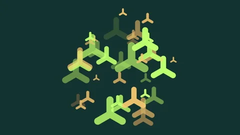 Colorful circular network of pointing arrows showing energy flow Stock Footage 321967714