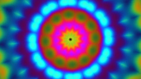 Colorful circular pattern with bright hues and bold design Stock Footage 337959194