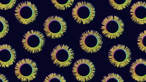 Colorful circular pattern on dark background vibrant symmetry for versatile Stockbeeldmateriaal 292946209