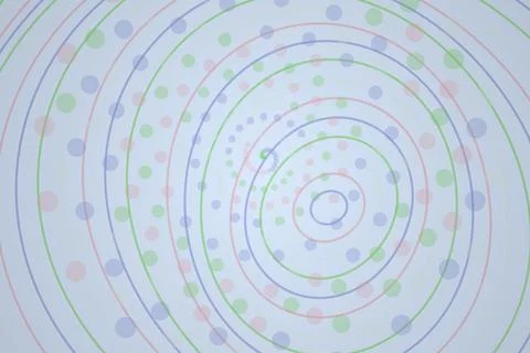 Colorful circular pattern with dots and rings on light background Stock Photos
