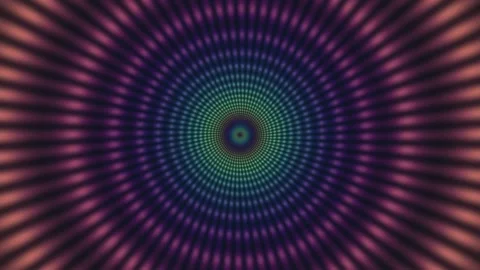 Colorful circular pattern with dots in motion Stock Footage 340368107