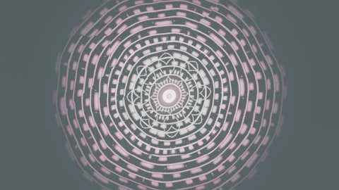 Colorful circular pattern with geometric design and light effects Stock Footage 337388552