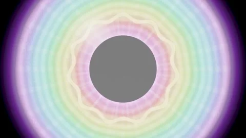 Colorful circular pattern with gradient design and soft edges Stock Footage 337386373