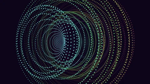 Colorful circular pattern of intersecting lines Stock-Footage 311588413