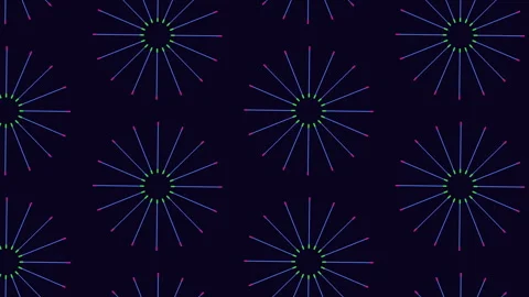 Colorful circular pattern of lines and circles on a black background Vídeos de archivo 289199623