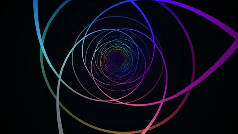 Colorful circular pattern for motion background loop Stock Footage 340558666