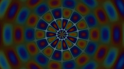 Colorful circular pattern with radial lines and soft Stock Footage 338229778