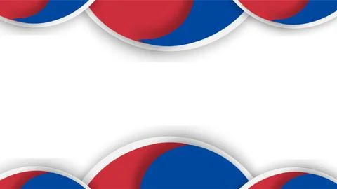 Colorful Circular Pattern with Red Blue and White Design. Stock Illustration