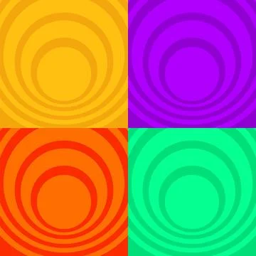 Colorful Circular Pattern Square Social Media Vector Background Template Stock Illustration
